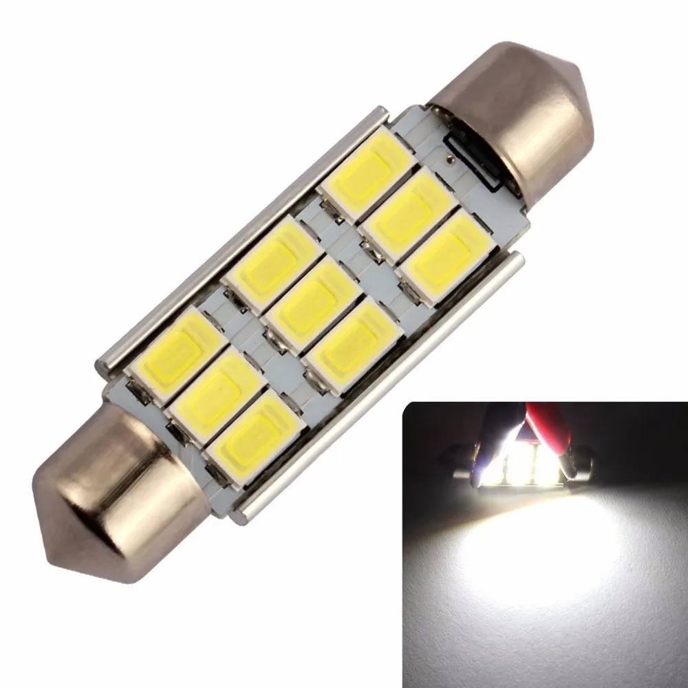 

4PCS White 5730 9-SMD 42mm(1.72") 450 Lumens Festoon Light LED Bulbs 12V 211-2 212-2 569 578