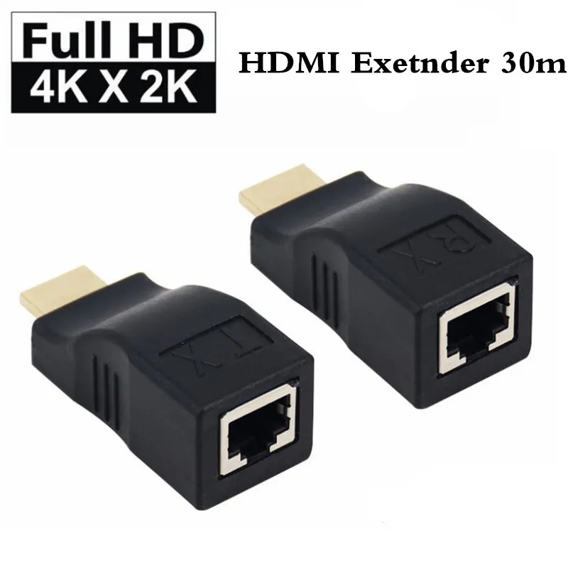 Черный HDMI по RJ45 CAT5e CAT6 UTP LAN Ethernet балун расширитель ретранслятор-1080p 3D HD Oct30 HW |