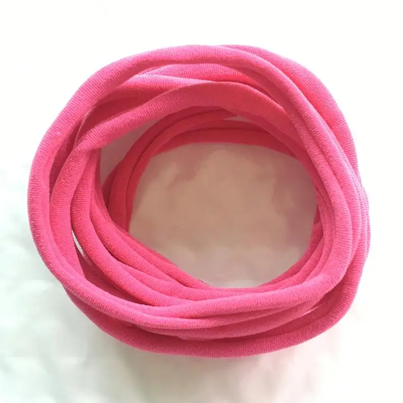 10 шт./лот DIY виды бесшовных эластичных головных уборов Детские спандексные мягкие нейлоновые повязки на голову для мальчиков и девочек обтягивающие эластичные женские эластичные волосы - Цвет: 22