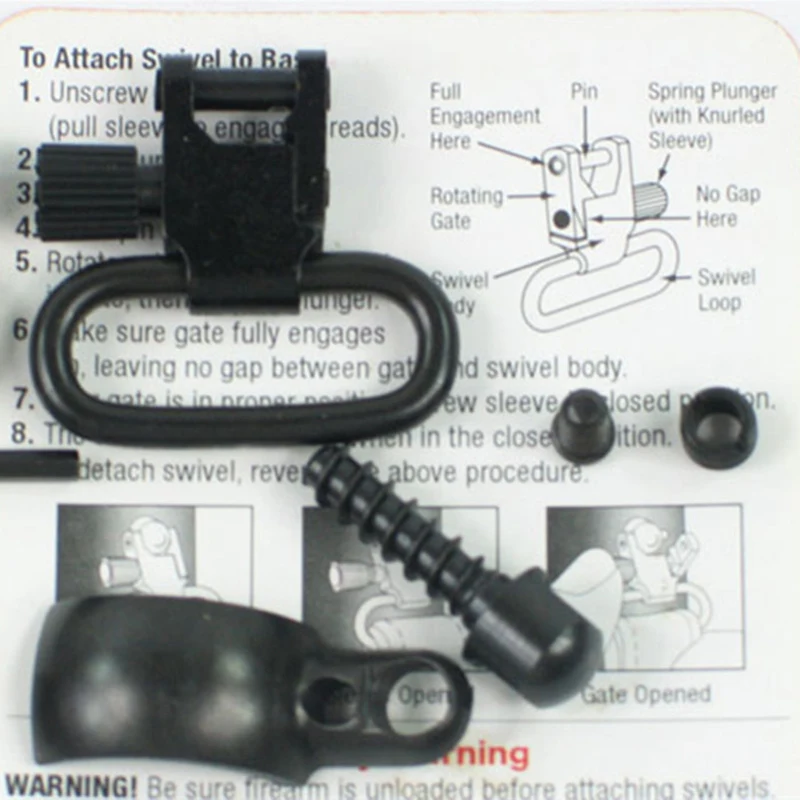 

Quick Detach Swivels Wood Screw 1593-2 for 1"Slings .800"-.850" Bolt Mount Action Rifle Hunting