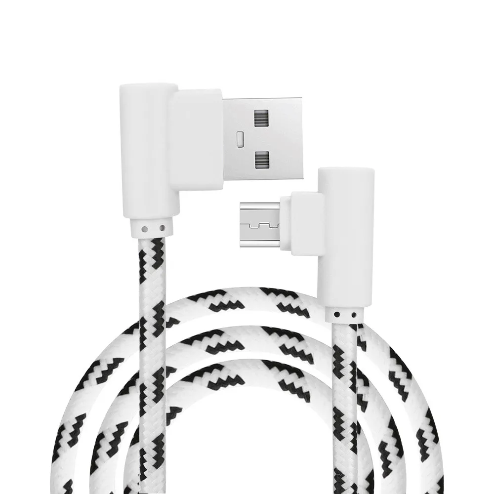 90 градусов 2A Micro USB кабель для зарядного устройства Быстрая зарядка 2 м