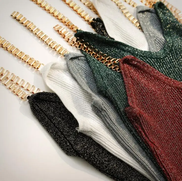 Однотонная летняя футболка без рукавов модный жилет на бретелях для вечеринки