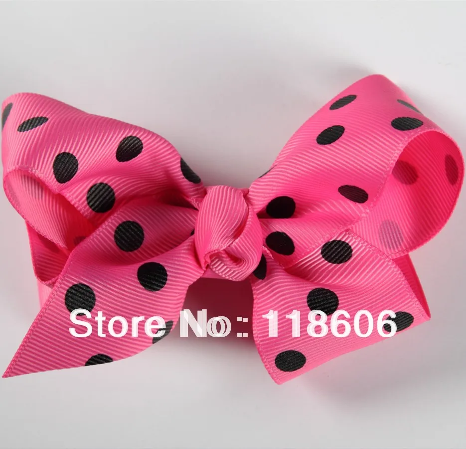 100 шт./лот аксессуар для волос заколка в горошек бант Бесплатная доставка|hair bow