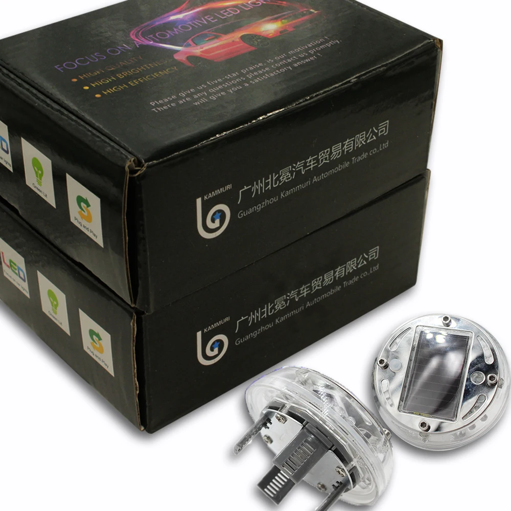 KAMMURI 4 PCs/lot Auto Colorful RGB Car Solar Power Wheel Energy Light Lamp Decoration Led light | Автомобили и мотоциклы