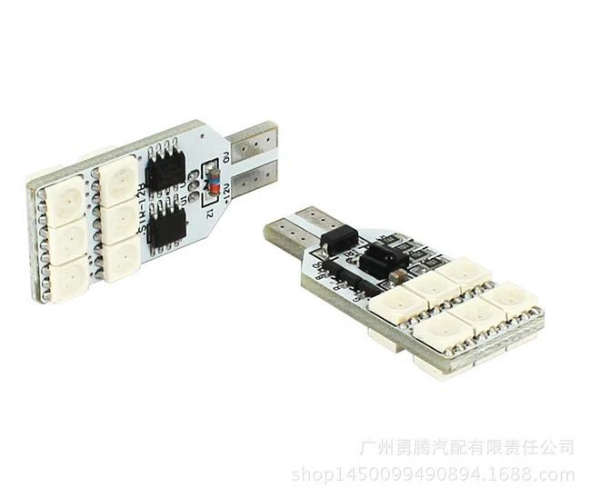 2x5050 SMD RGB T10 194 168 W5W автомобильный светильник для чтения на танкетке 12 Светодиодный