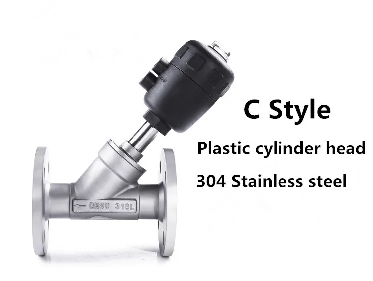 Пневматический привод клапан с наклонным шпинделем нормально закрытый DN15 DN65