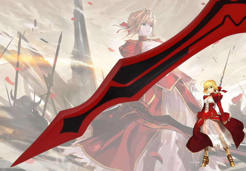Fate Grand Order Fate/Экстра последний Сабер Нерон Клавдий Косплей Аниме игра меч из углеродистой стали Aestus Estus
