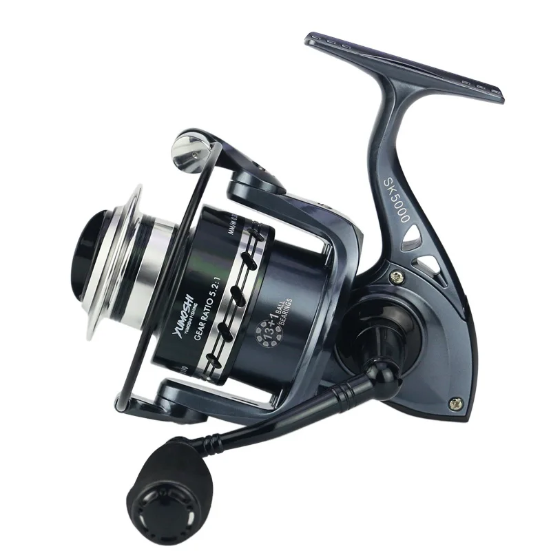

NEW yumoshi 13+1BB 5.5:1 CNC Rocker Metal Fishing Reel pesca carp fishing spinning wheel casting spinning reels fishing reels SK