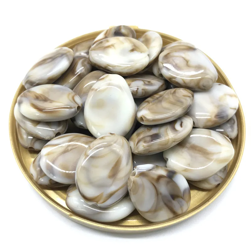 10pcs 18x25mm imitation natural goose soft stone oval acrylic beads For Jewelry Making DIY bracelet necklace