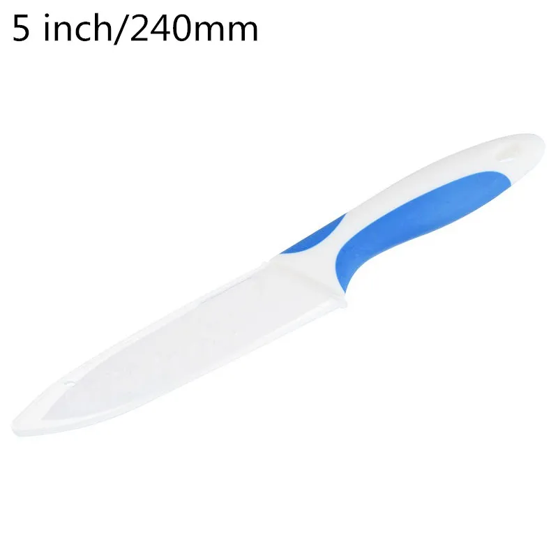 5 inch blue 3/4/5 дюймов белый красочной ручкой Одежда высшего качества Керамика нож для очистки овощей Кухня ножи Кухня Пособия по кулинарии инструмент Керамика Ножи - Цвет: 5 inch blue