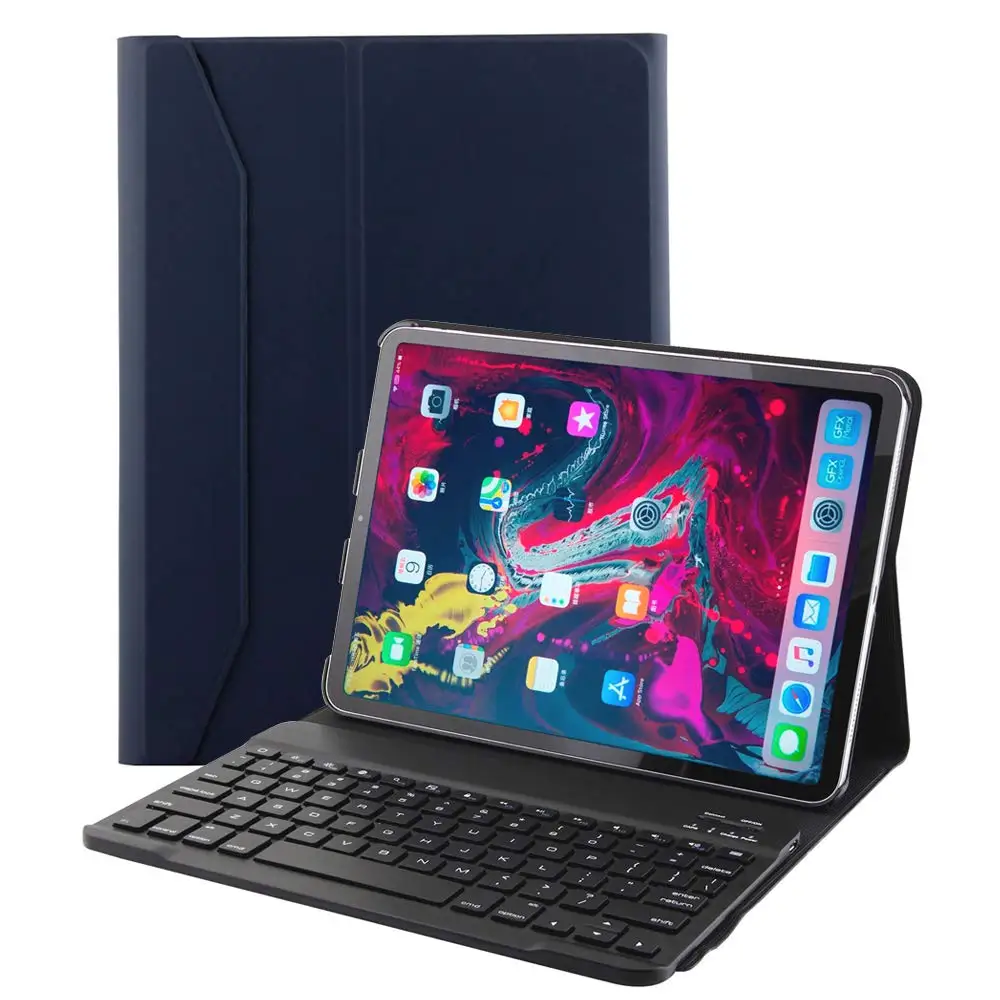 Blue spanish keyboar Испанская клавиатура для iPad Pro 11 чехол клавиатура, Смарт Стенд W покрытие клавиатуры Bluetooth для iPad Pro 11 чехол испанская клавиатура - Цвет: Blue spanish keyboar