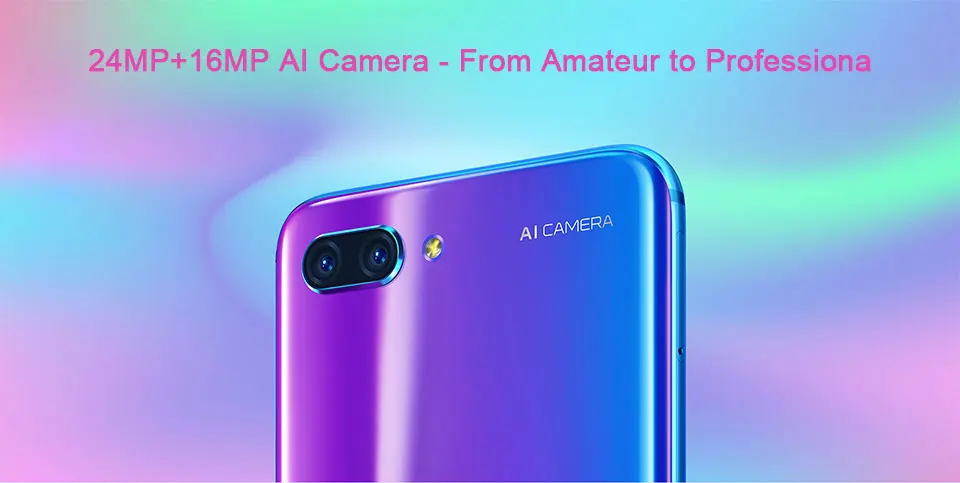 Смартфон Honor 10 с глобальной прошивкой Kirin 970 6 ГБ ОЗУ 128 Гб ПЗУ Android 8,1 NFC 5,84 ''3D изогнутый стеклянный экран Процессор AI