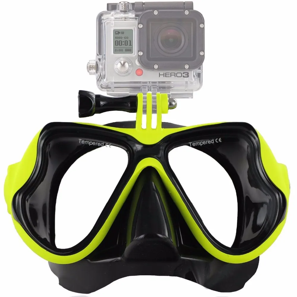 ZJM маска для дайвинга gopro Крепление закаленные очки Hero HD 7 6 5 4 3 + Sj4000 SJ5000 камера go