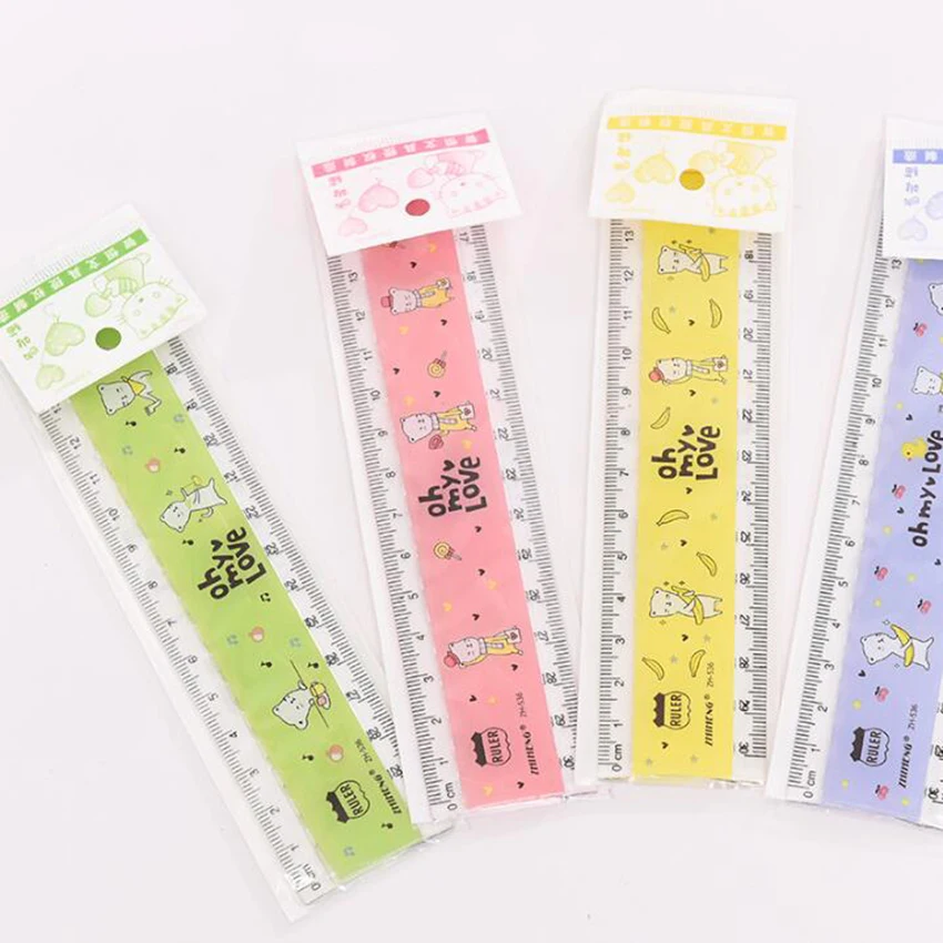 1 шт. многофункциональная складная пластиковая прямая Линейка для детей 30 см |