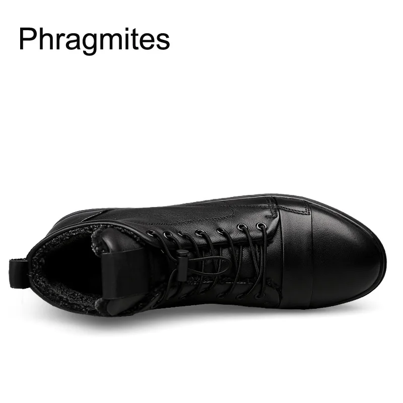 Phragmites/Лидер продаж; Мужская обувь; сезон осень; Новинка; мужские кроссовки; ботинки из натуральной кожи; Цвет Черный; универсальная танцевальная обувь; модная обувь на плоской подошве; botas mujer