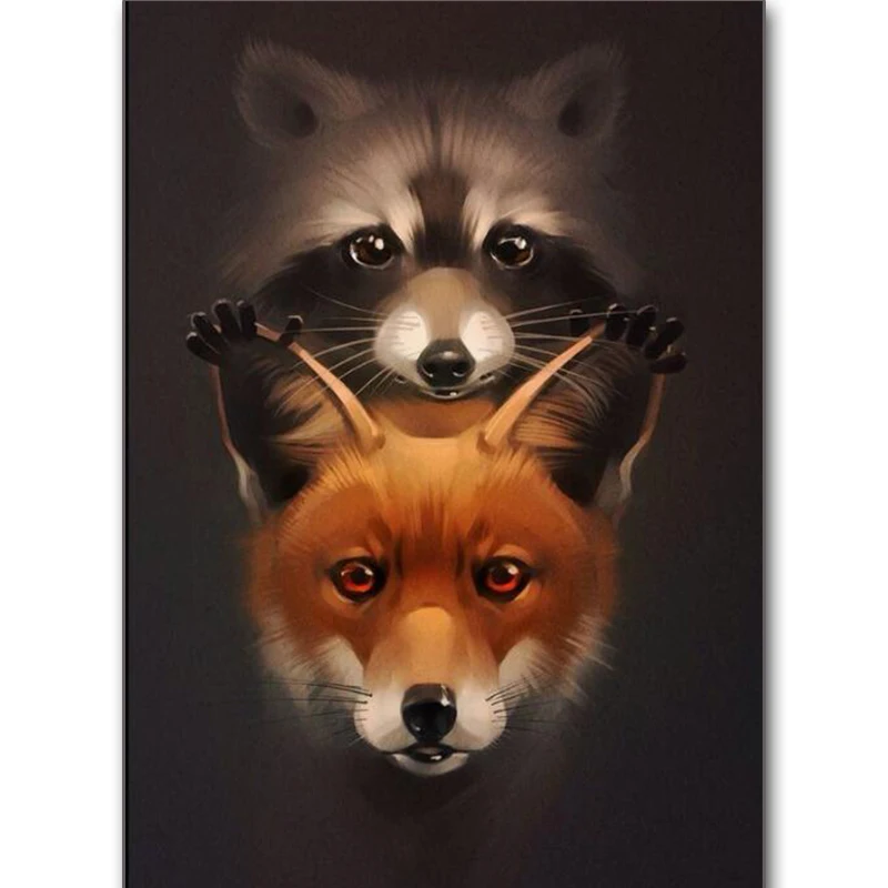 

Full square / round diamond 5D DIY diamond painting "fox picture" diamond embroidery cross stitch mosaic home decoration gift