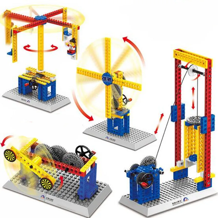 3 в 1 Детская образовательная сборка механические строительные блоки сделай сам