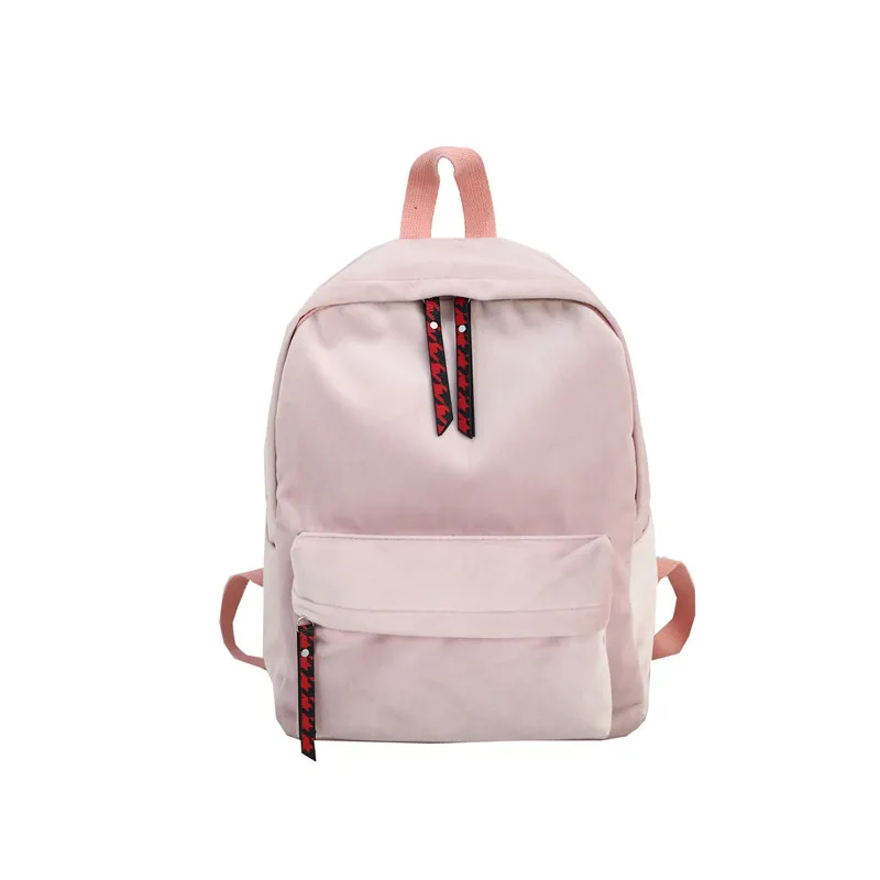 Pink Menghuo, мягкий замшевый женский рюкзак, сумка для девочек, модная новинка, винно-красная сумка на плечо, школьные сумки для путешествий, сумки для путешествий, Mochilas Sac A Dos - Цвет: Pink