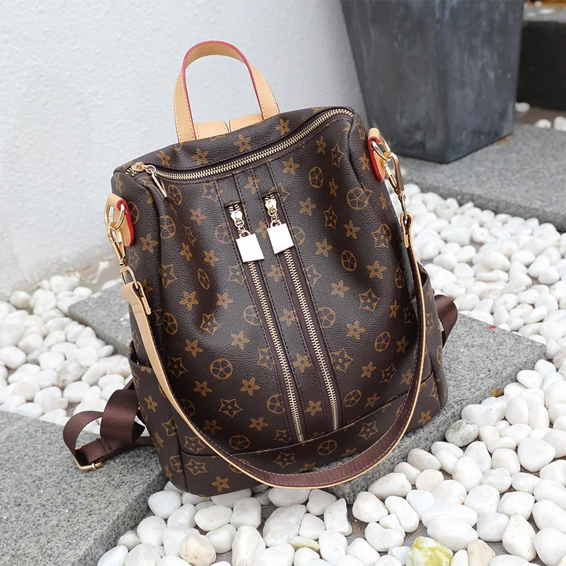 New backpack female 2018 casual wild fashion shoulder bag printing simple and portable double travel | Багаж и сумки