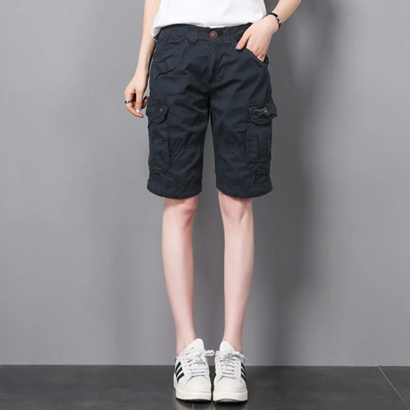 Женские повседневные шорты карго с множеством карманов армейские тактические