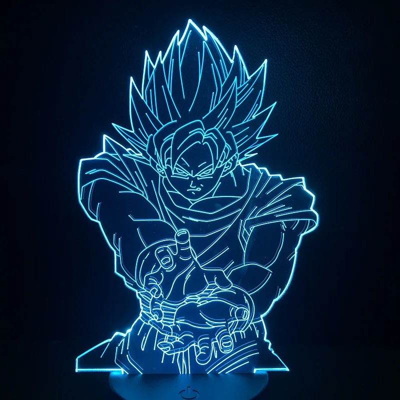 Dragon Ball экшн-фигурка Sun Wukon 3D лампа сенсорный пульт дистанционного ночник детский Праздничный Рождественский подарок для мальчиков Лава акриловая подставка пластина
