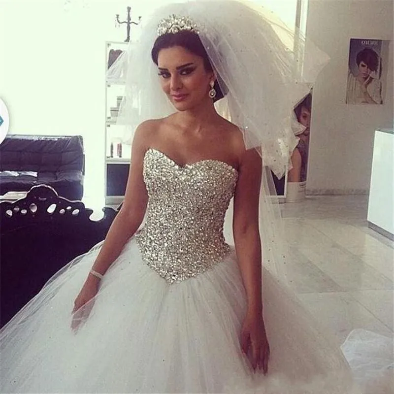 Индивидуальный заказ свадебное платье Casamento бисером, кристаллами vestidos de novia Свадебные платья с корсетом со шнуровкой gelinlik Vestido de Noiva