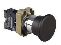 Серебристая контактная лампа/31/42/51 кнопочный переключатель, кнопка-переключатель с грибковой головкой, 40 мм