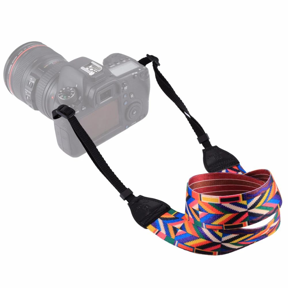 color 2 PULUZ Ретро этнический стиль плеча шеи ремень камеры ремень для sony, Canon, SLR/DSLR камеры s - Цвет: color 2