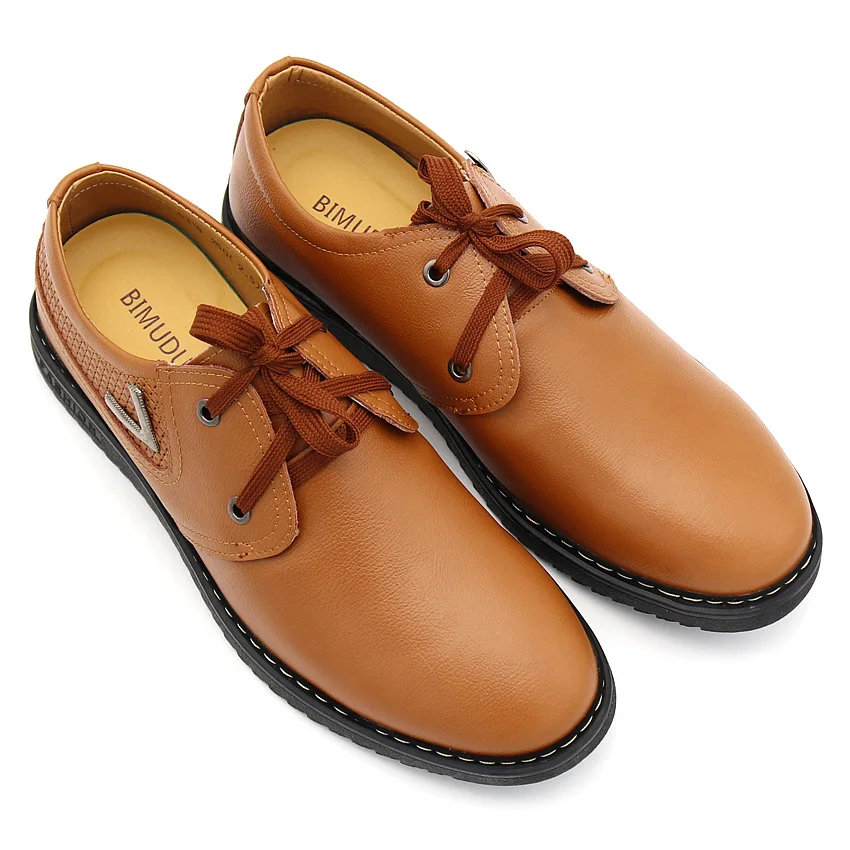 BIMUDUIYU демисезонная деловая Мужская Повседневная модная кожаная обувь на плоской