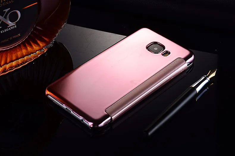 Зеркальная поверхность Чехол С Откидывающейся Крышкой для Samsung Galaxy J1 J3 J5 J7 A3 A5 A7 A8 Prime On5 On7 Note 5 4 C5 C7 C9 Pro задняя крышка