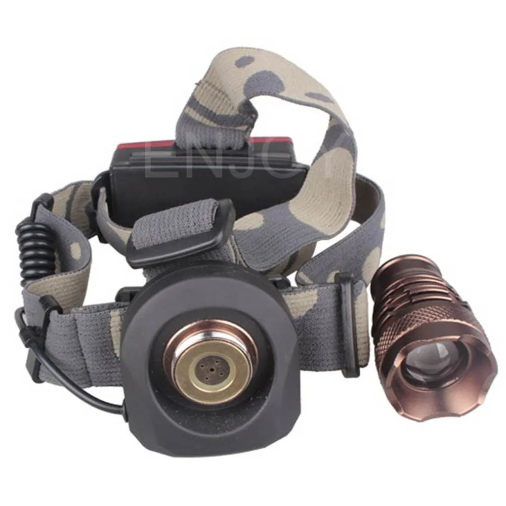 2 в 1 масштабируемый XP E светодиодный налобный фонарь 2000 люмен фонарик для
