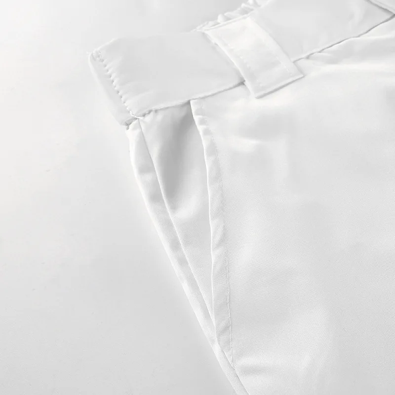 Pantalon Femme брюки с высокой талией женские шаровары белые спортивные штаны женские модные повседневные свободные белые спортивные штаны