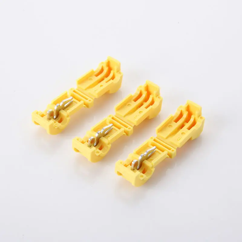 10 шт./лот желтый быстрый соединитель проводов скотч замок Мужской Лопата
