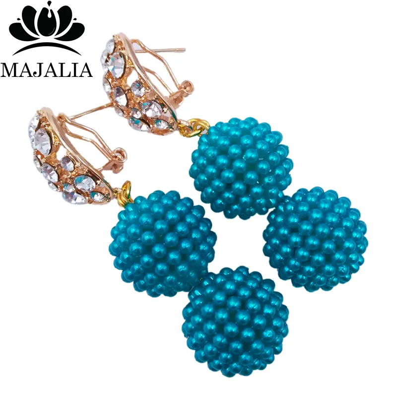 Классический комплект ювелирных изделий Majalia для свадьбы в нигерийском стиле с