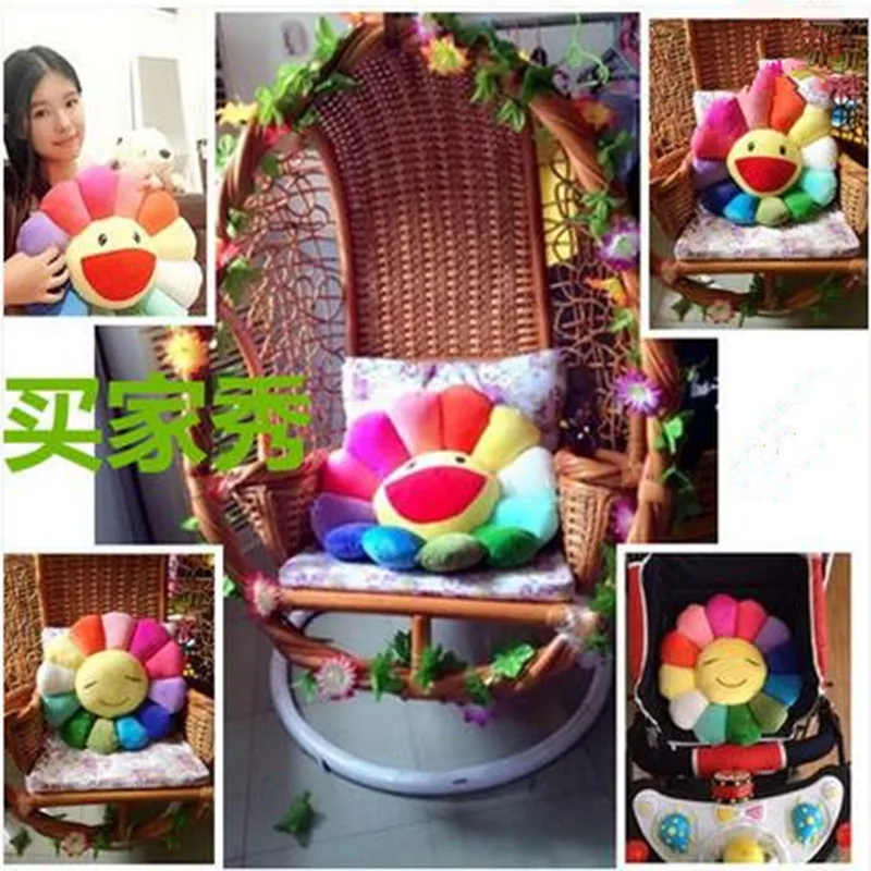 Плюшевые куклы 7 цветов подушка в виде подсолнечника 1 шт. | Дом и сад