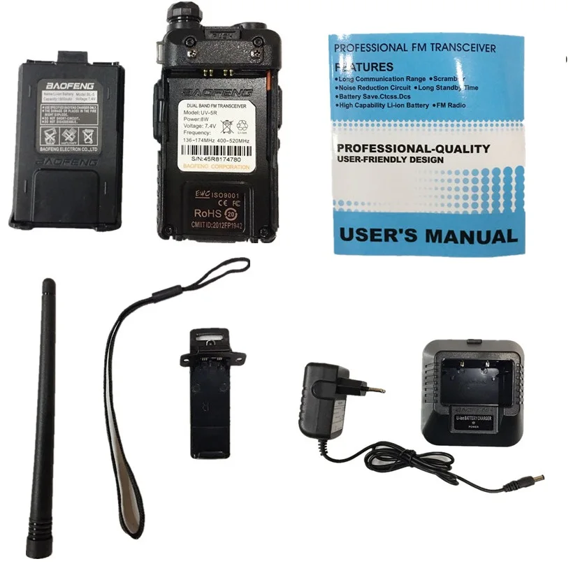 BAOFENG UV-5R 8 Вт рация VHF UHF Любительская Ham CB радиостанция HF трансивер PMR446 охотничий радиоприемник Amador сканер VOX UV 5R