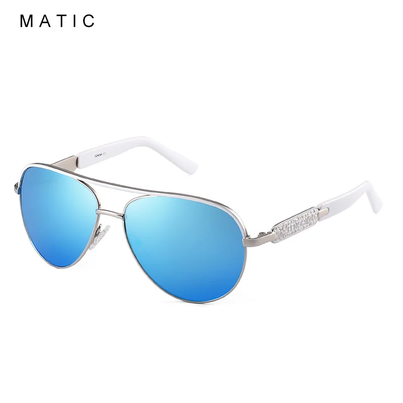 C1 MATIC, новинка, для вождения, Ретро стиль, авиация, солнцезащитные очки для женщин, зеркальные,, Ретро стиль, пилот, женские солнцезащитные очки, синие линзы, белая оправа для женщин - Цвет линз: C1
