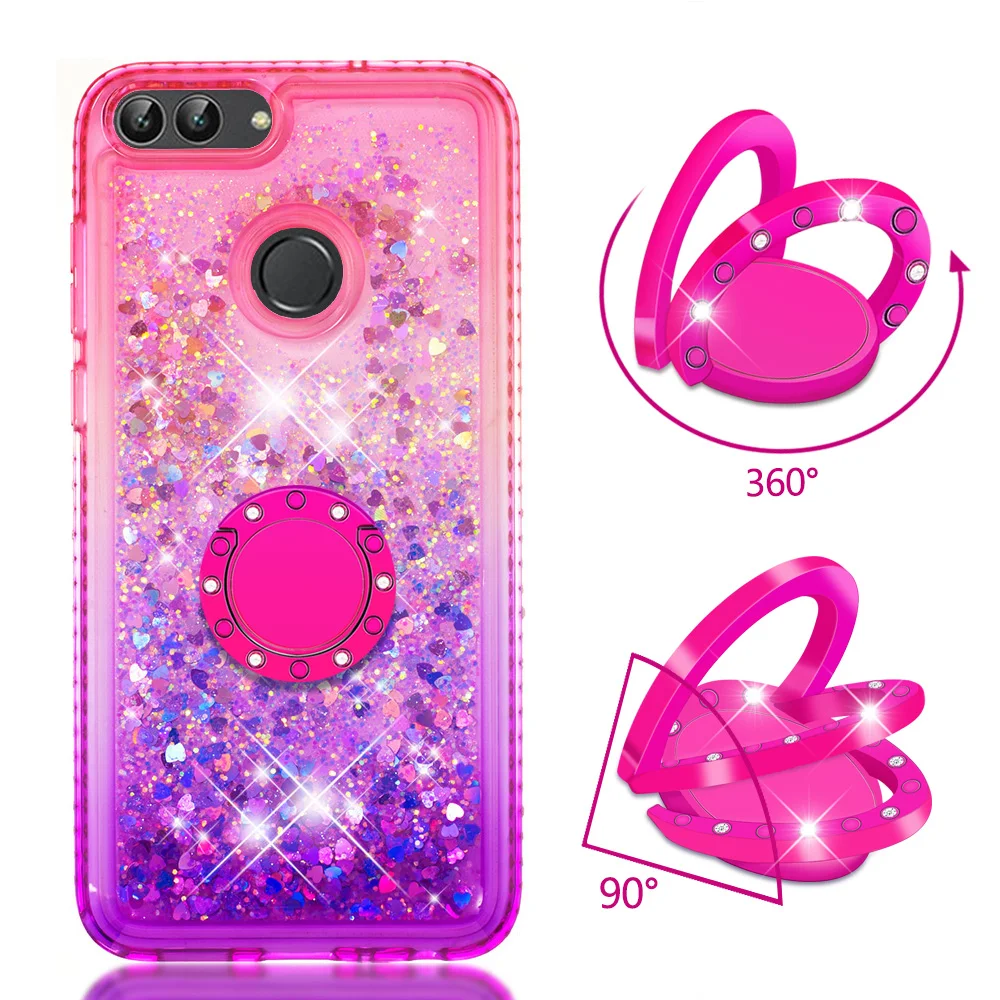 Зыбучие пески bling чехол для телефона huawei P smart Cover TPU задняя крышка Enjoy 7S FIG-LX1 FIG-LX2