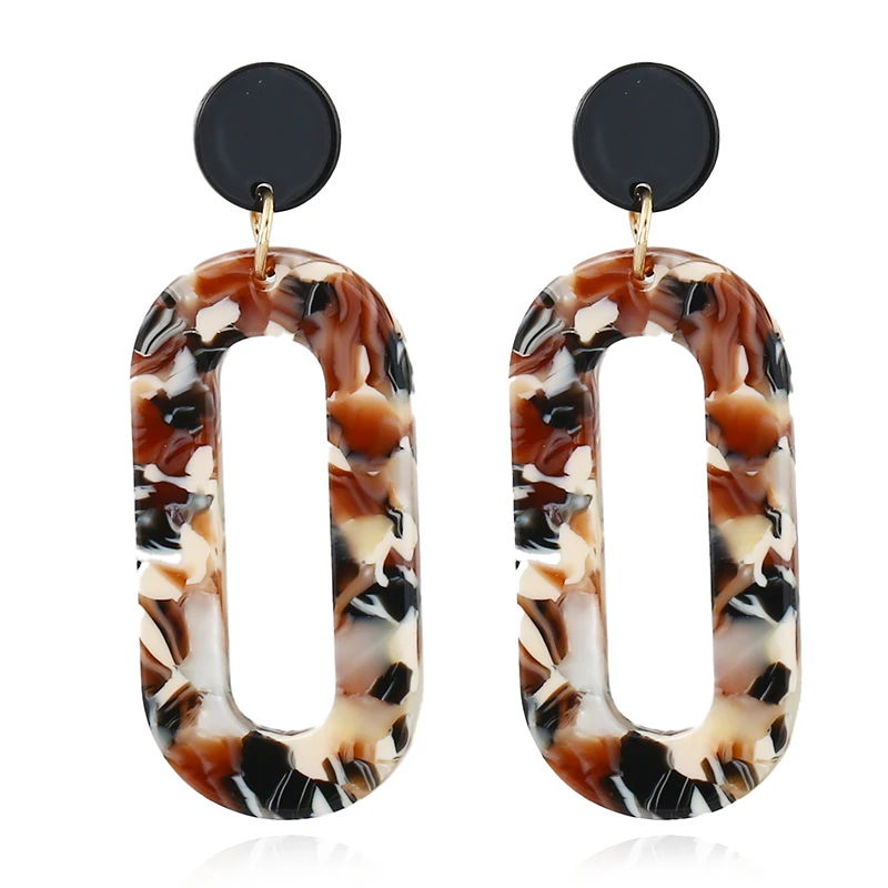 Длинные акриловые серьги-подвески для женщин модные геометрические серьги