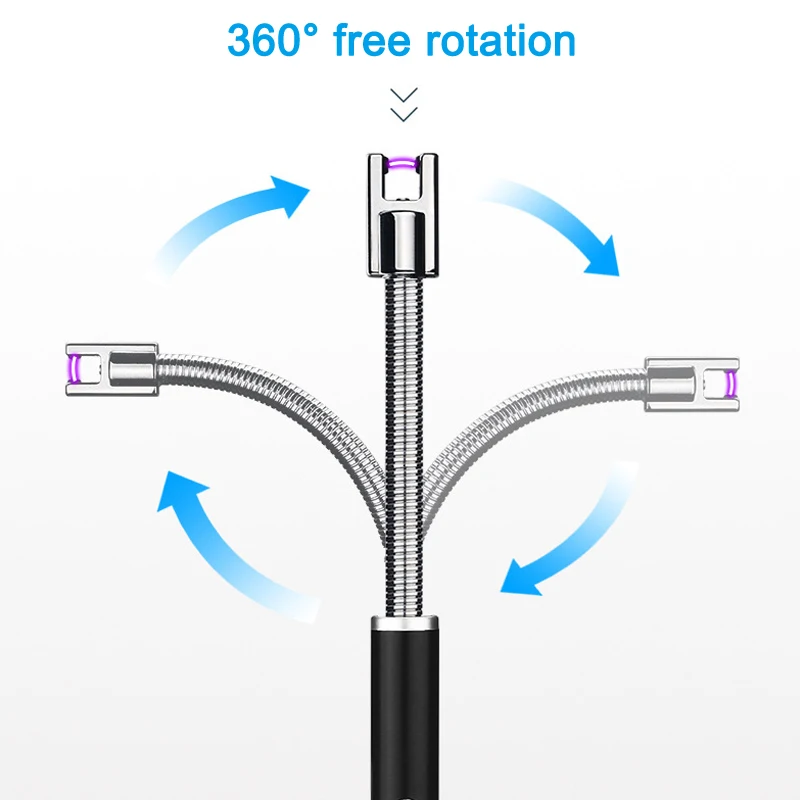 1 шт. электрическая зажигалка с подключением к USB вращение на 360 градусов