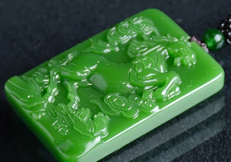 Высшие нефриты из Мьянмы 12 знаков зодиака лошадь подвесные жаберы полые лошади