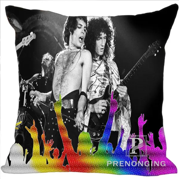 Pillowcases Наволочка на заказ queen Band@ 03 квадратная Подушка на молнии Обложка печать ваших фотографий 40x40 см, 45x45 см(одна сторона) 180117#07 - Цвет: Pillowcases