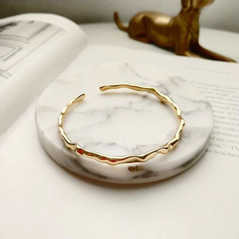 LouLeur, серебро 925 пробы, Необычные простые серебряные браслеты, простые, дикие, модные, современные, текстурные, браслеты для женщин, 925, ювелирное изделие, подарок