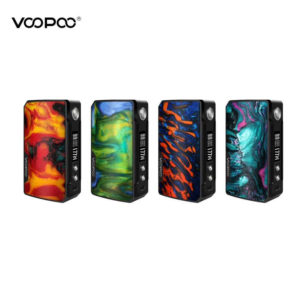 Оригинальный бокс мод VOOPOO DRAG 2 177W работает от двух аккумуляторов 18650 электронная
