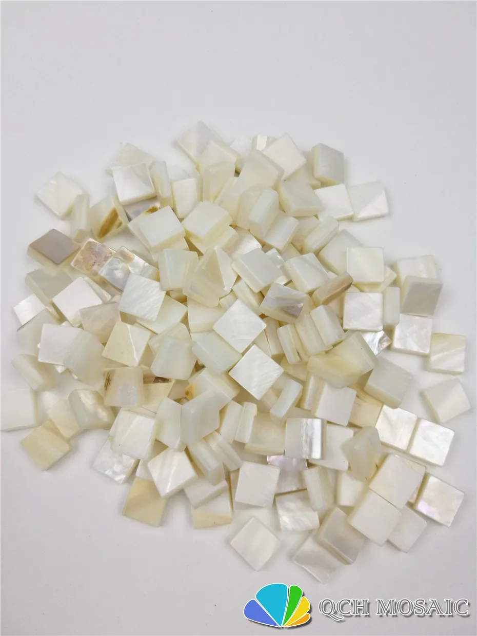 White Freshwater Shell Mother of Pearl Square for Jewelry Making DIY Fashion Earrings Necklaces Material 10x10mm Chip size | Обустройство