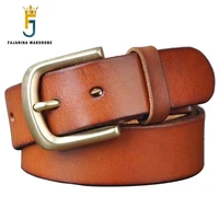 fajarina 3 8cm wide top quality mens retro styles man fashion genuine leather men pin buckle belts for men leather belt nw0033