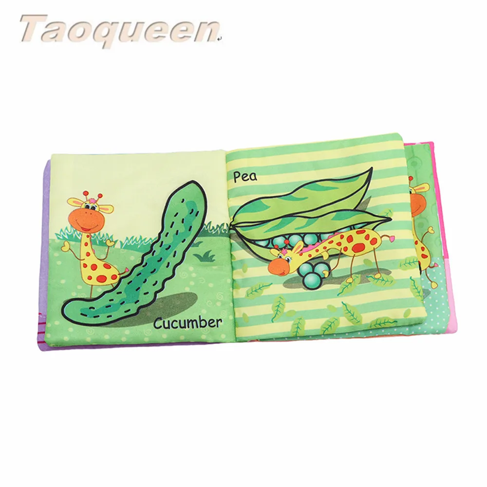 Taoqueen Vegetabl тканевая книга Bebe для раннего обучения Обучающие Детские игрушки