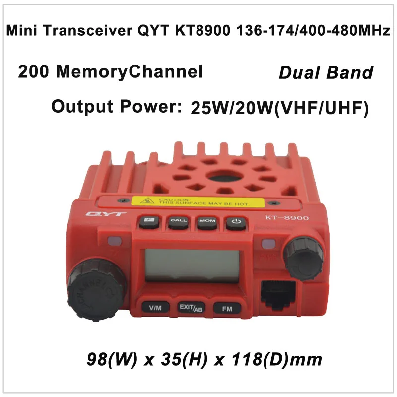 QYT KT 8900 мини приемопередатчик KT8900 136 174/400 480MHz двухстороннее радио двухдиапазонный