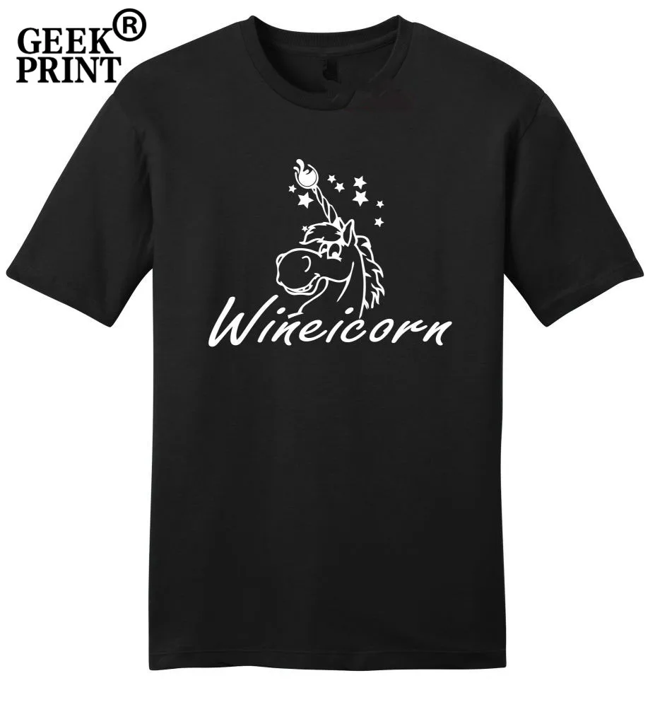 Забавная женская футболка Wineicorn Милая с единорогом винным спиртом подарок на