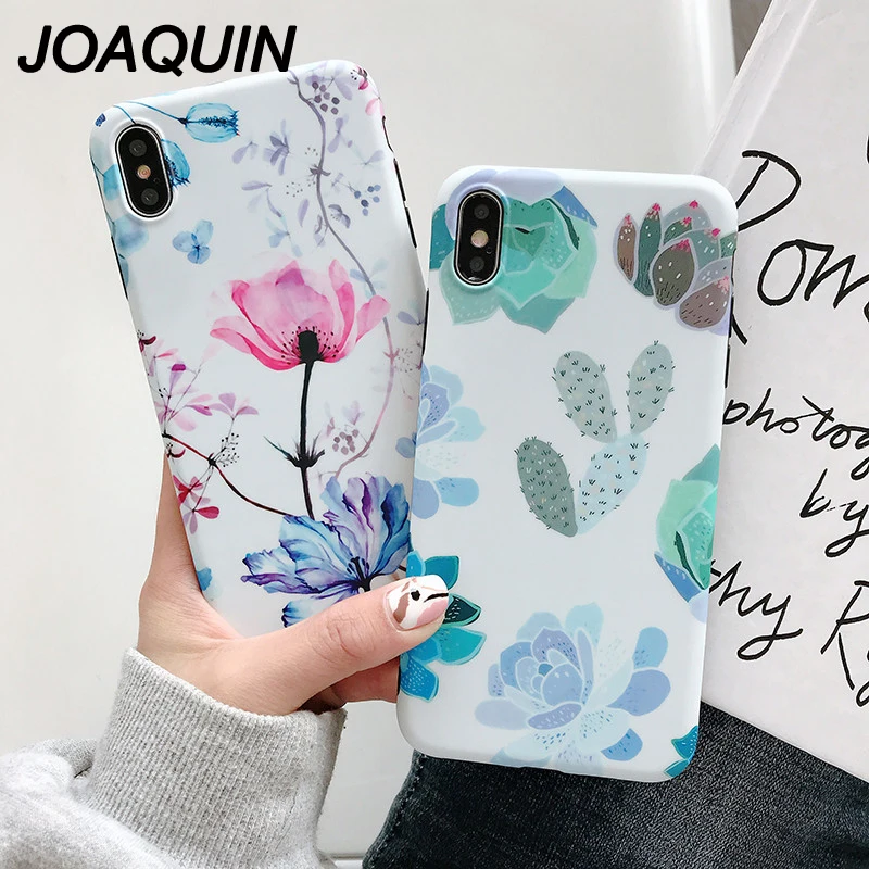 Чехол для iphone 7 цветок растения Botany кактус листья Силиконовый Модный чехол